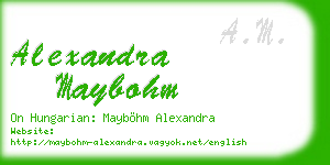 alexandra maybohm business card