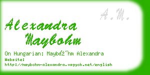 alexandra maybohm business card